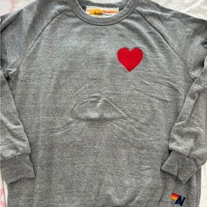 Aviator nation heart sweatshirt - L